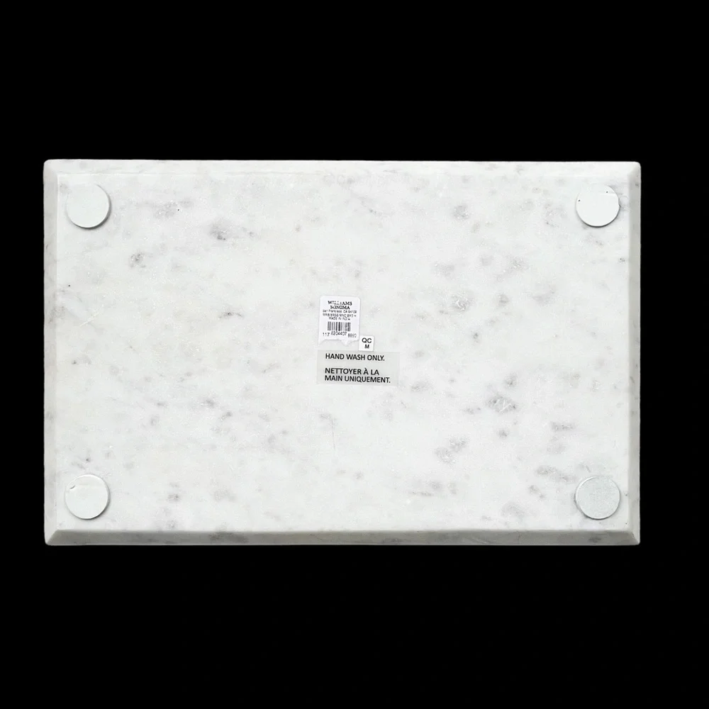 NWT Williams Sonoma Marble & Brass Monogram “H”Board